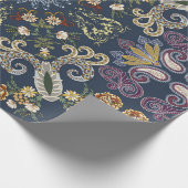 シームレスなカラフルペイズリーパターン ラッピングペーパー (角)