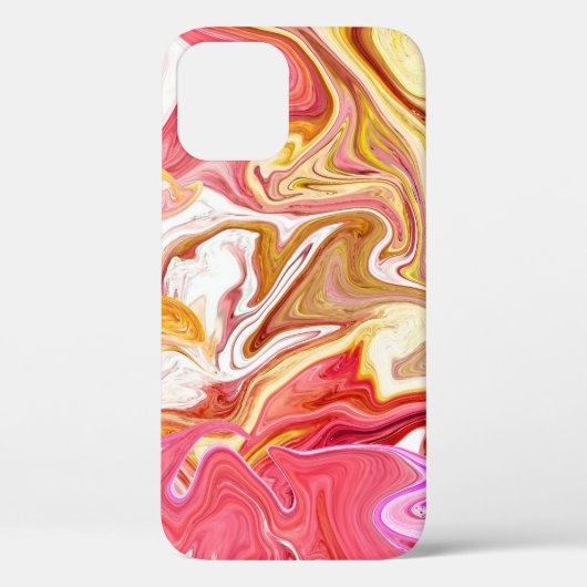 シームレスなカラフル大理石テクスチャ、抽象芸術パターン Case-Mate iPhoneケース (裏面)