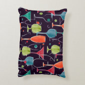 シームレスなカラフル水カラーカクテル アクセントクッション (裏面(縦))