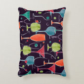 シームレスなカラフル水カラーカクテル アクセントクッション (正面(垂直))