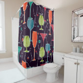 シームレスなカラフル水カラーカクテル シャワーカーテン (インサイチュ)