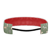 シームレスなキツネ冬の枝と葉パターン アスレチックヘッドバンド (裏面)