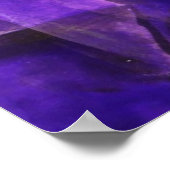 シームレスなキュービズム紫と青い抽象芸術アート ポスター (角)