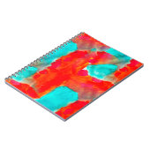 シームレスなキリン、ブルー、オレンジ色の水彩画家 ノートブック (左側)