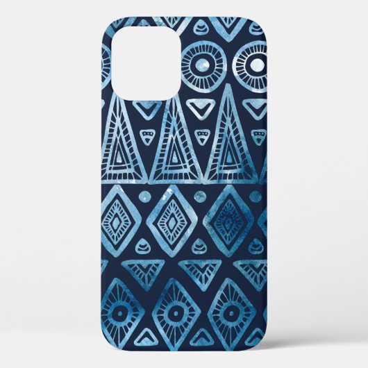 シームレスなクラシックブルー民族パターン Case-Mate iPhoneケース (裏面)