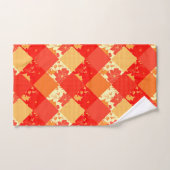 シームレスなクリスマスのパッチワークのパッチのパターン バスタオルセット (ハンドタオル)