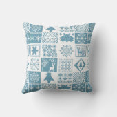 シームレスなクリスマスの冬のパッチワーク雪の結晶ピン クッション (裏面)