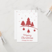 シームレスなクリスマスイラストレーション。 カード (正面/裏面インサイチュ)