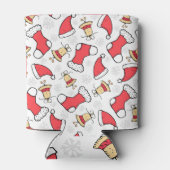 シームレスなクリスマスパターン、フェスティバルデザイン。 缶クーラー (裏面)