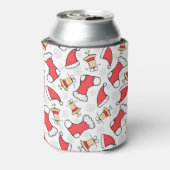 シームレスなクリスマスパターン、フェスティバルデザイン。 缶クーラー (缶裏面)