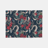 シームレスなクリスマスパターン フリースブランケット (正面(横))