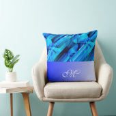 シームレスなグラフィックデザイン – ブルーブラックI クッション (椅子)