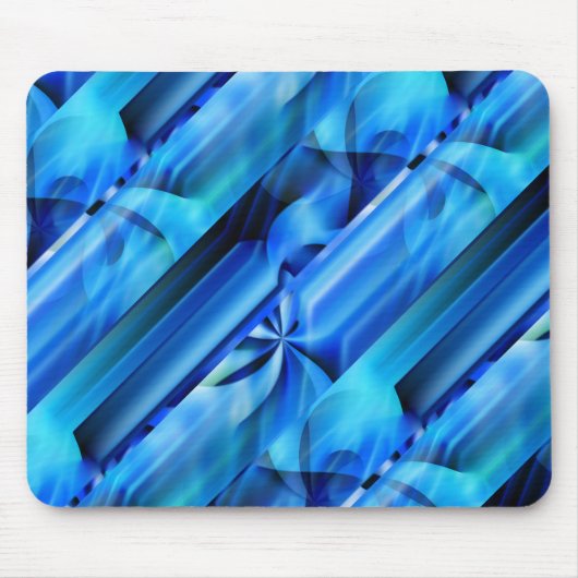 シームレスなグラフィックデザイン – ブルーブラックI マウスパッド (正面)