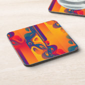 シームレスなグラフィックデザイン – 黄色の赤I コースター (左側)