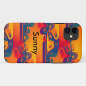 シームレスなグラフィックデザイン – 黄色の赤I Case-Mate iPhoneケース (裏面(横))