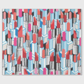 シームレスなグラフィックパターングラフィックカラフルリップ ラッピングペーパー (フラット)