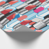 シームレスなグラフィックパターングラフィックカラフルリップ ラッピングペーパー (角)