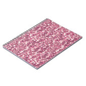 シームレスなグリッタースパークルシークインきらめく銀 ノートブック (左側)