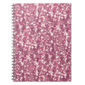 シームレスなグリッタースパークルシークインきらめく銀 ノートブック (正面)