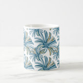 シームレスなゲルベラの花模様。ヴィンテージバック コーヒーマグカップ (中央)