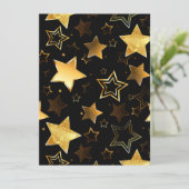 シームレスなゴールドの星のパターン カード (スタンド正面)