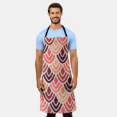シームレスなジオメトリパターンを紙テクスチャに エプロン (着用した状態)