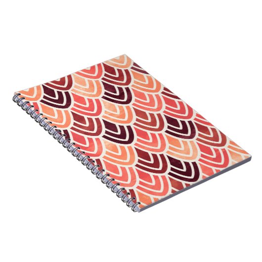 シームレスなジオメトリパターンを紙テクスチャに ノートブック (右側)