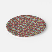 シームレスなジグザグアフリカのシームレスなパターン ペーパープレート (アングル)