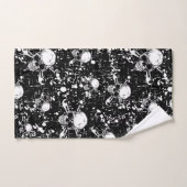 シームレスなスカル背景 バスタオルセット (ハンドタオル)