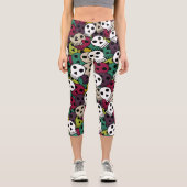 シームレスなスカル カプリレギンス (正面)