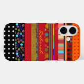 シームレスなストライプパーソナライズされた製品 Case-Mate iPhoneケース (裏面 (横))