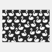 シームレスなスワンシルエット ラッピングペーパーシート (正面3)