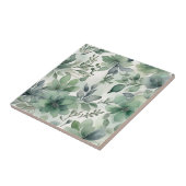 シームレスなセージ緑のフローラ タイル (側面)