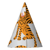 シームレスなタイガーパターン、野生生物のテーマ。 パーティーハット (裏面)