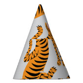 シームレスなタイガーパターン、野生生物のテーマ。 パーティーハット (右)