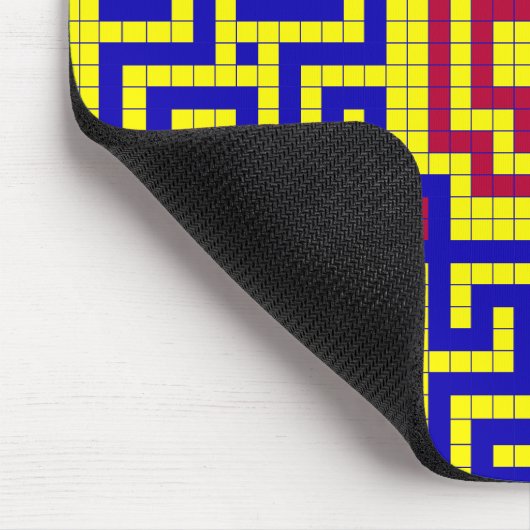 シームレスなタイル状の幾何学的モザイクパターン マウスパッド (コーナー)