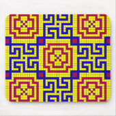 シームレスなタイル状の幾何学的モザイクパターン マウスパッド (正面)