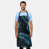 シームレスなダークフェザーテクスチャ、抽象芸術ヴィンテージ。 エプロン (着用した状態)