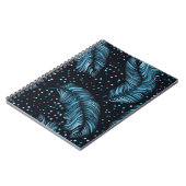 シームレスなダークフェザーテクスチャ、抽象芸術ヴィンテージ。 ノートブック (左側)