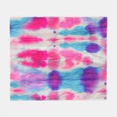 シームレスなダーティアート。明るいカラフルカラー。コンテム フリースブランケット (正面(横))