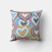 シームレスなテクスチャとおもしろいハート クッション (裏面)