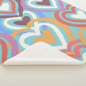 シームレスなテクスチャとおもしろいハート  シェルパブランケット (3/4)