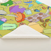 シームレスなテクスチャ。手描きのドードルが食べ物に適している  シェルパブランケット (3/4)