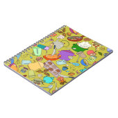 シームレスなテクスチャ。手描きの落書きオブジェクト食品 ノートブック (左側)