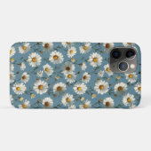 シームレスなデイジーの花模様（青） Case-Mate iPhoneケース (裏面(横))