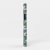 シームレスなデイジーの花模様（青） Case-Mate iPhoneケース (裏面/右)