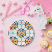 シームレスなトルコカラフルデザイン ペーパープレート (パーティー)