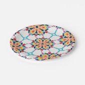 シームレスなトルコカラフルデザイン ペーパープレート (アングル)