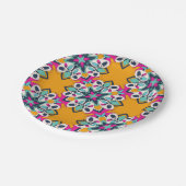 シームレスなトルコカラフル語かわいい ペーパープレート (アングル)