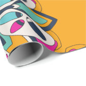 シームレスなトルコカラフル語かわいい ラッピングペーパー (ロールコーナー)